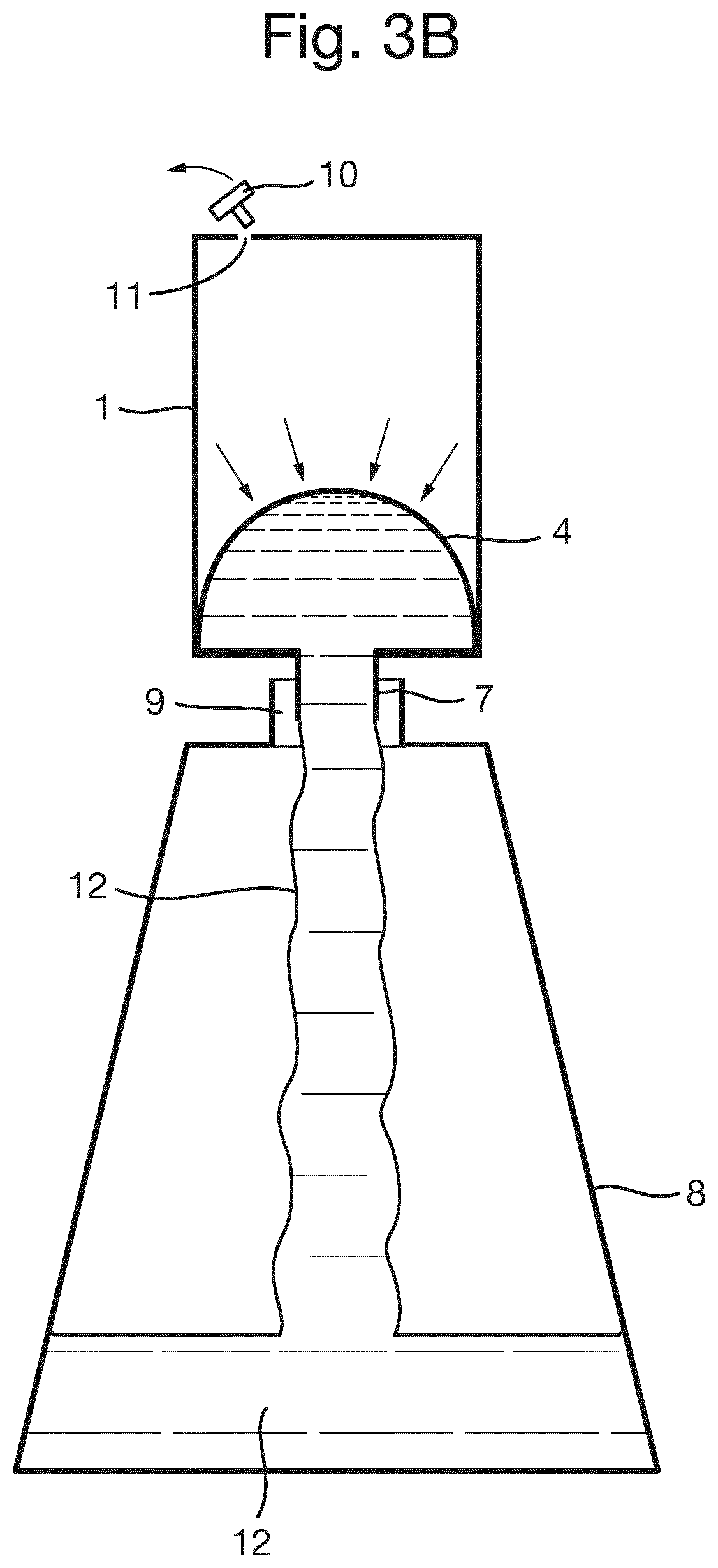 Refill device for dispensing a liquid product