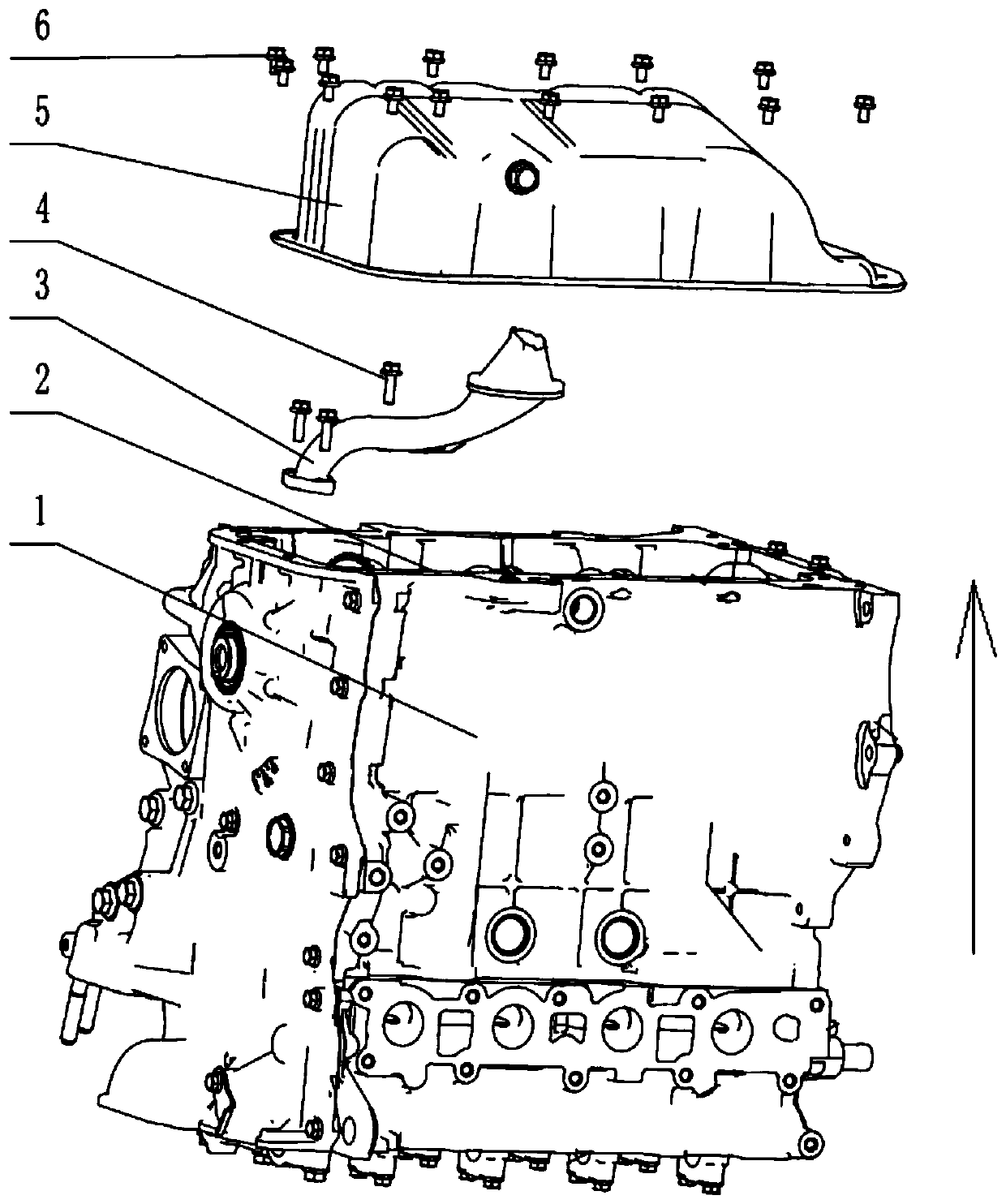 Engine oil collector and oil sump assembling device and assembling method thereof