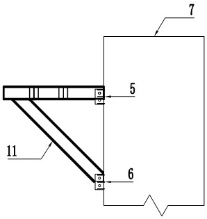 Installation method for inner support of lock catch steel pipe or steel sheet pile cofferdam