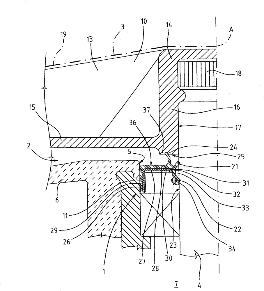 Sealing component for drum of washing machine and washing machine with same