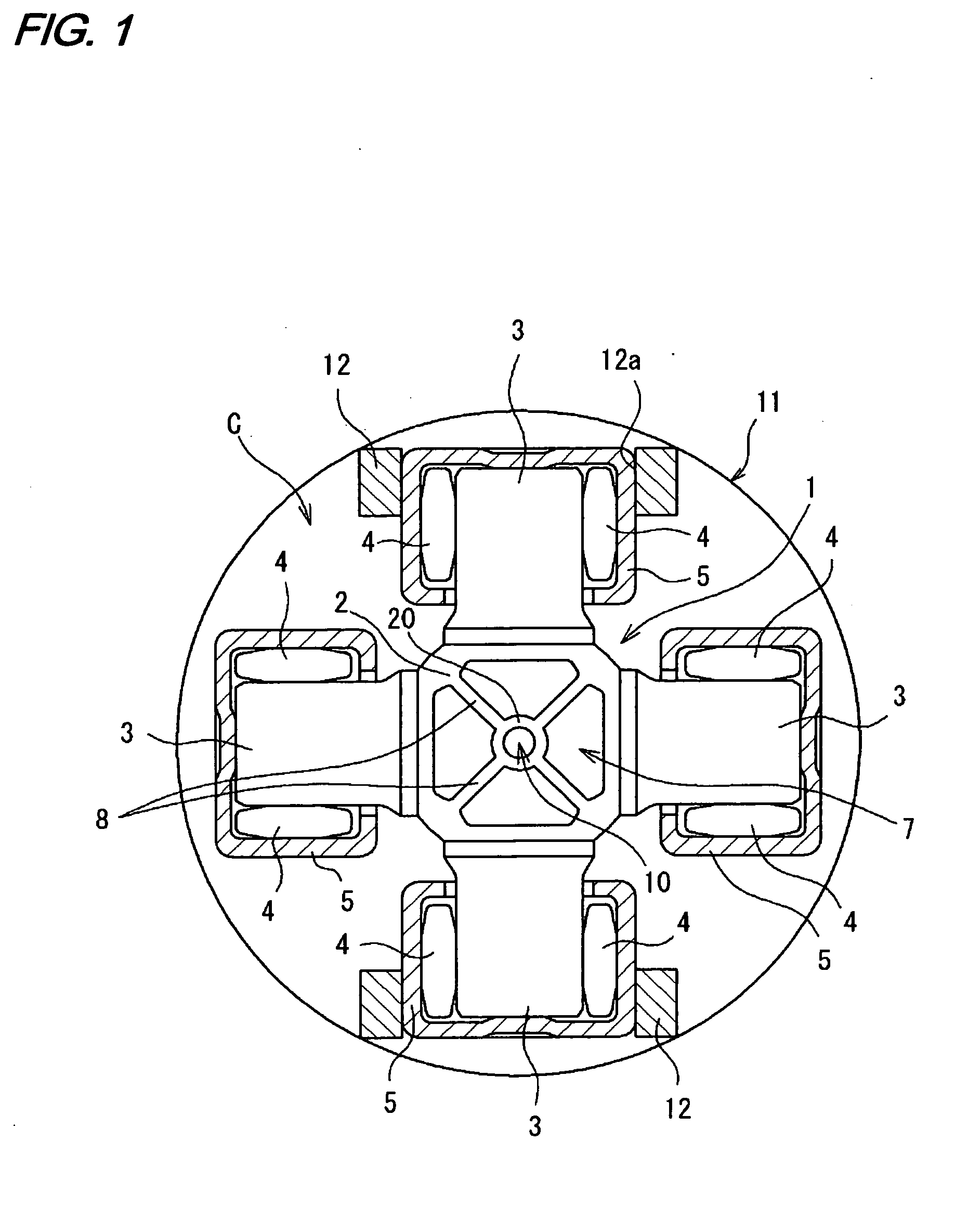 Cross shaft member and cross shaft joint with the same