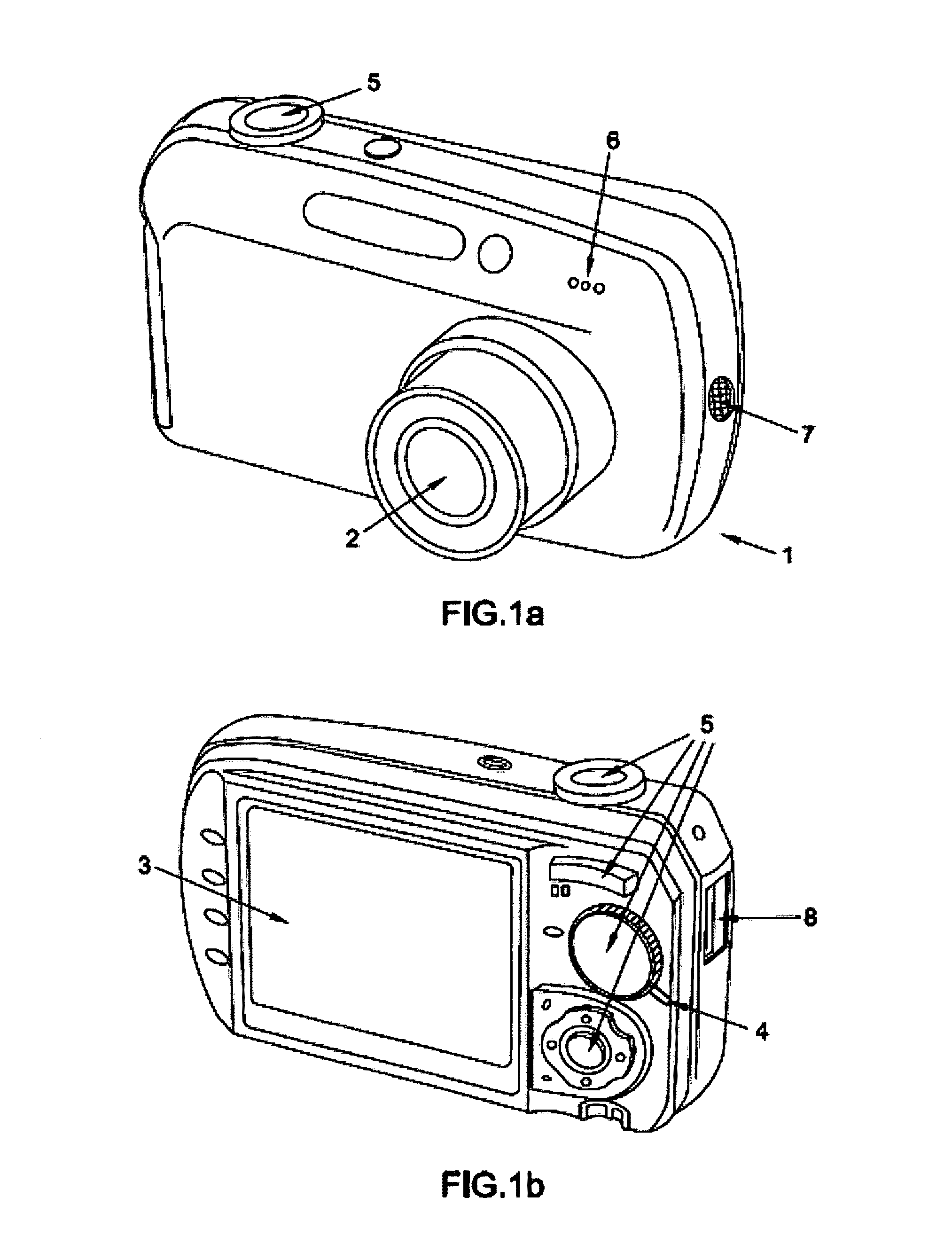 Method for creation of an animated series of photographs, and device to implement the method