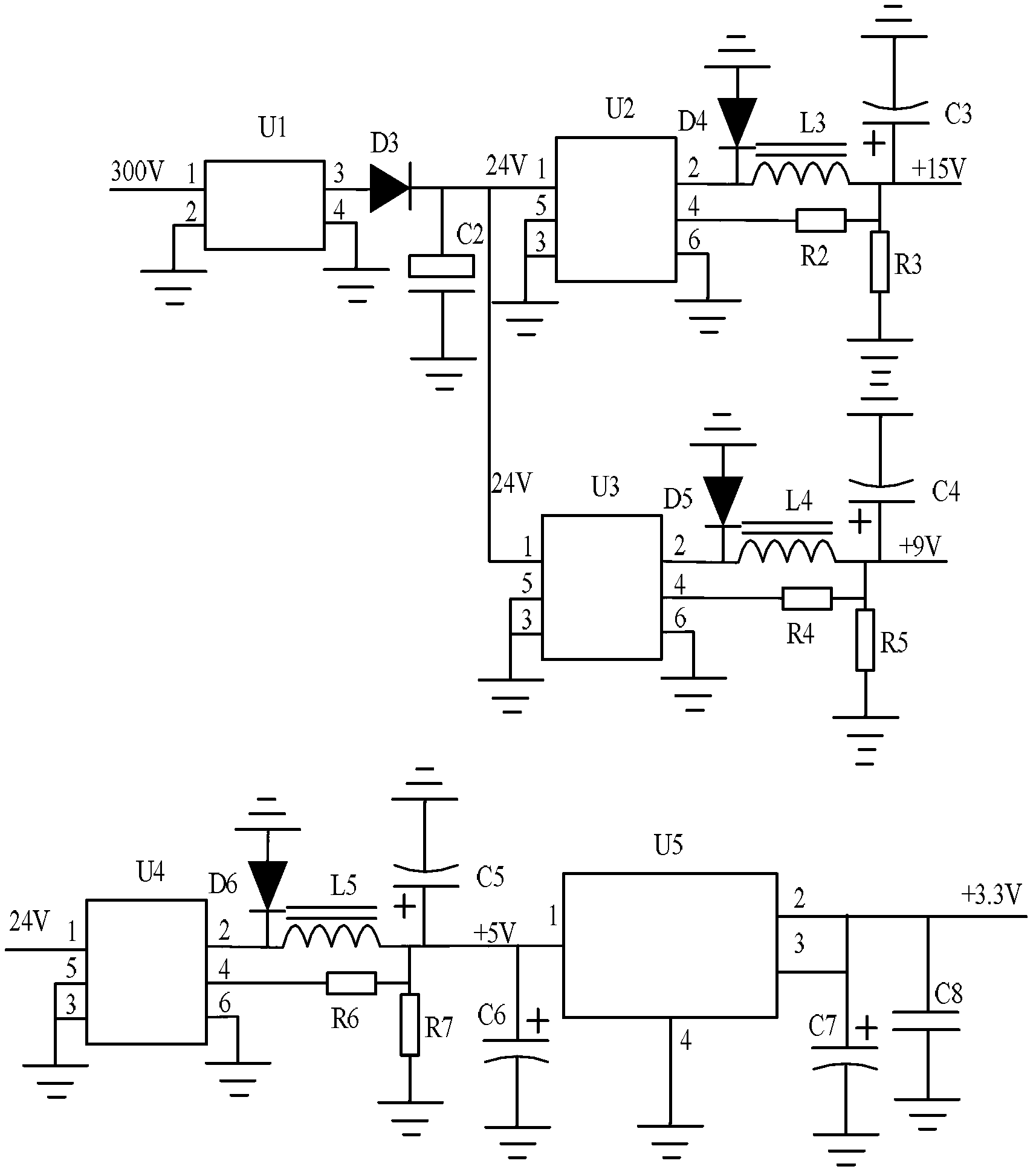 Deep-sea long-distance mixed transmission high-power brushless direct-current motor driver