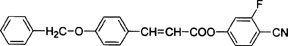 Novel LCD compound p-phenyl-methoxy cinnamic acid -2-fluoro-4-hydroxy- benzonitrile ester and its preparation method