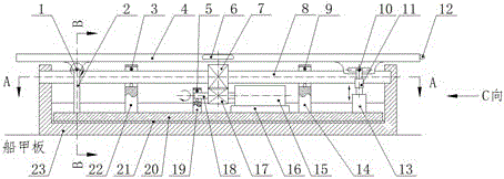 Automatic adjustment bed for ship