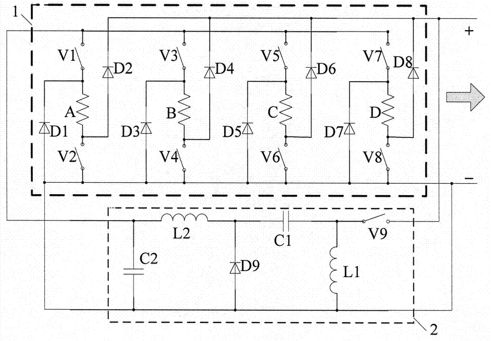 Low-power four-phase switched reluctance generator power converter