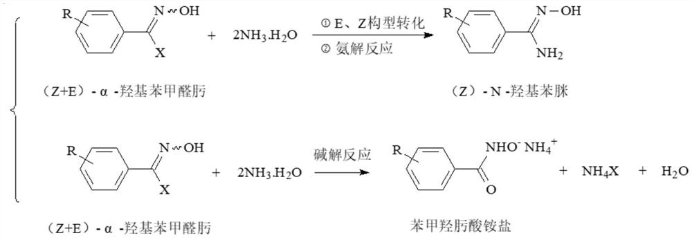 Method for preparing (Z)-N-hydroxyphenylamidine by ammonolysis method