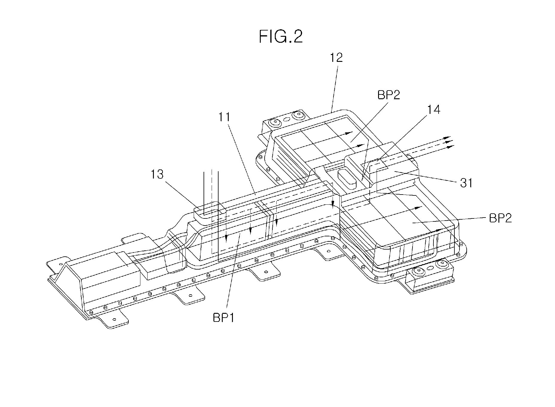 Battery cooling structure for electric vehicle