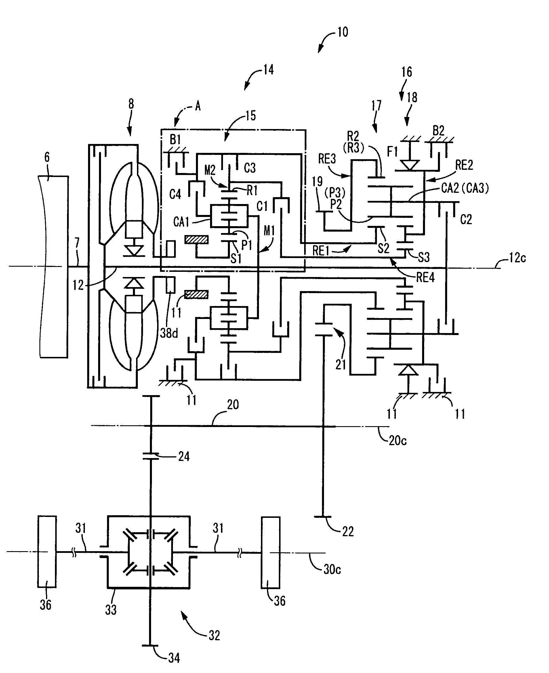 Planetary gear type multistage transmission for vehicle