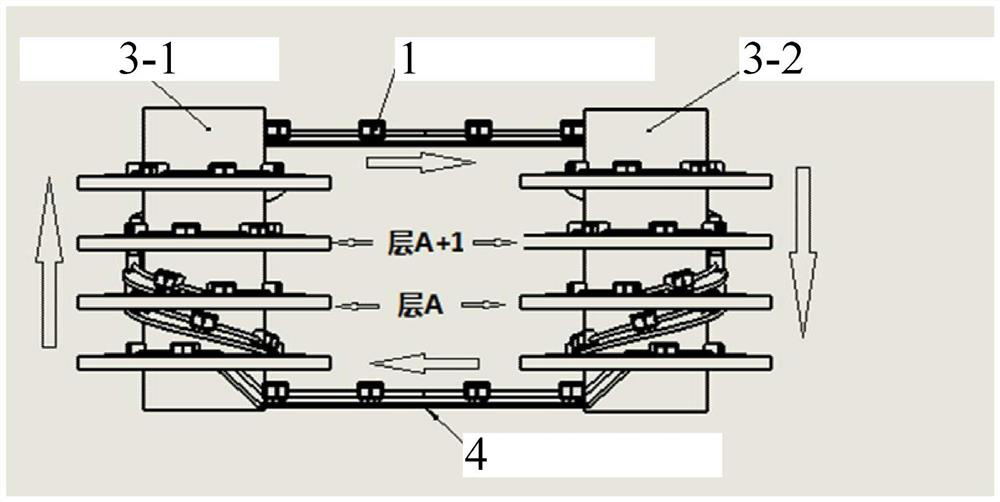 Spiral elevator based on multibox perpetual motion operation Eureka