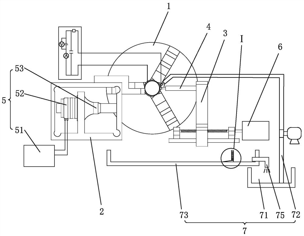 Electric spark assisted ultrasonic vibration turning combined machining equipment and method