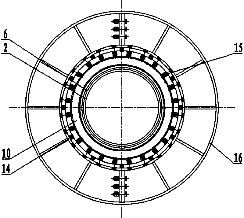 Super-huge type vertical combination bearing device