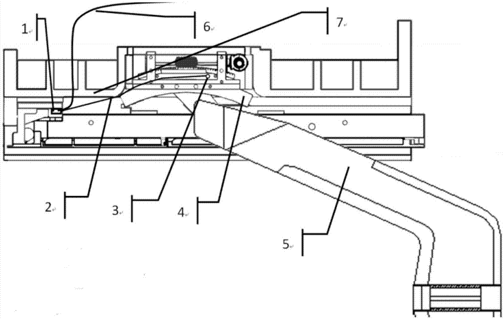 Angle control device for tunnel attack-angle mechanism