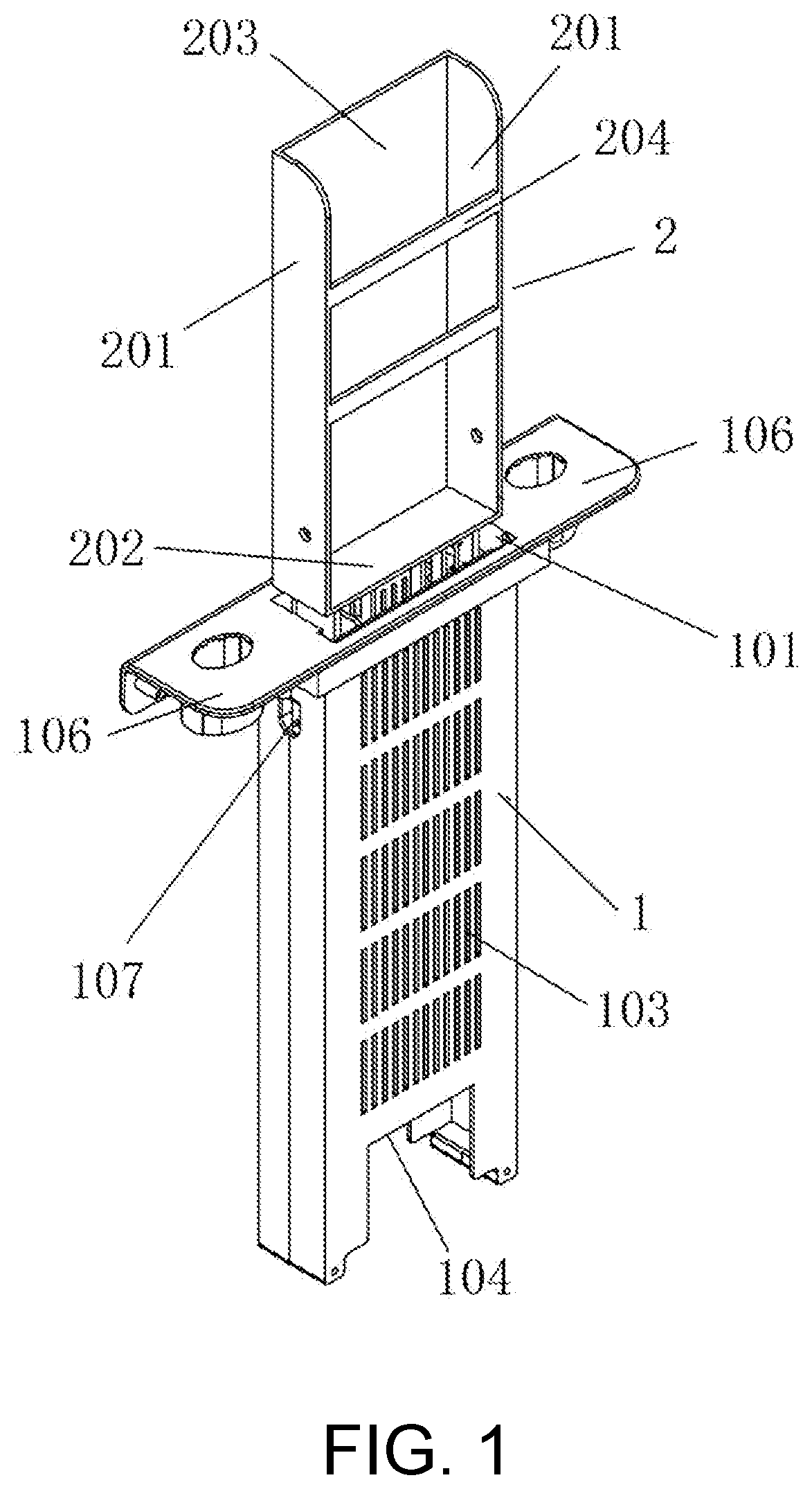 Storage device for portable device used in luggage
