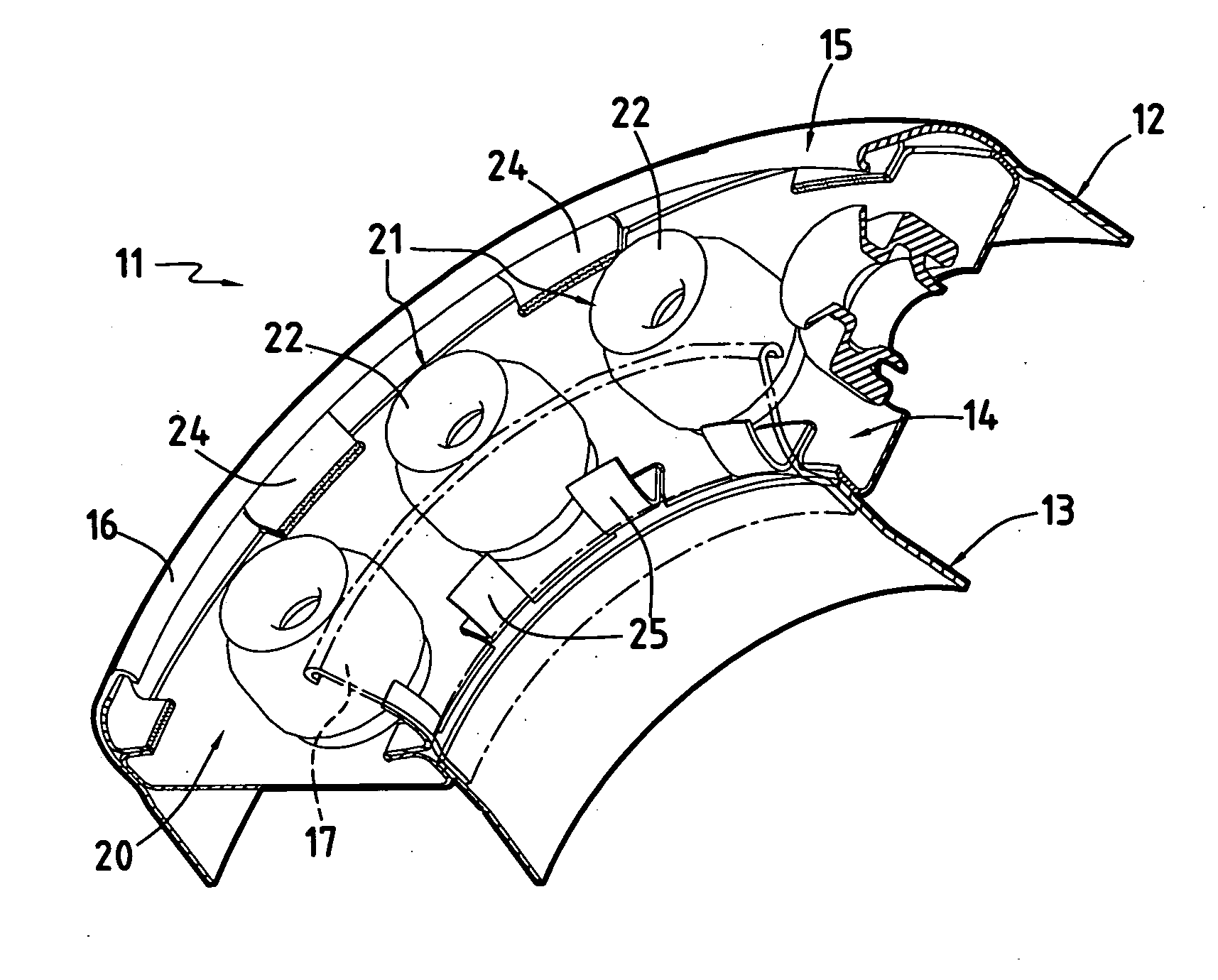 Easily demountable combustion chamber with improved aerodynamic performance