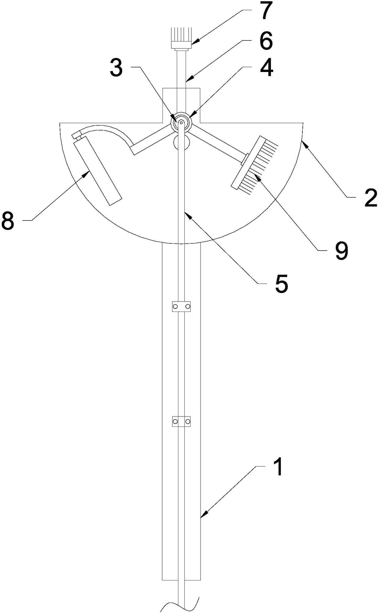 Switchable paint brushing head device