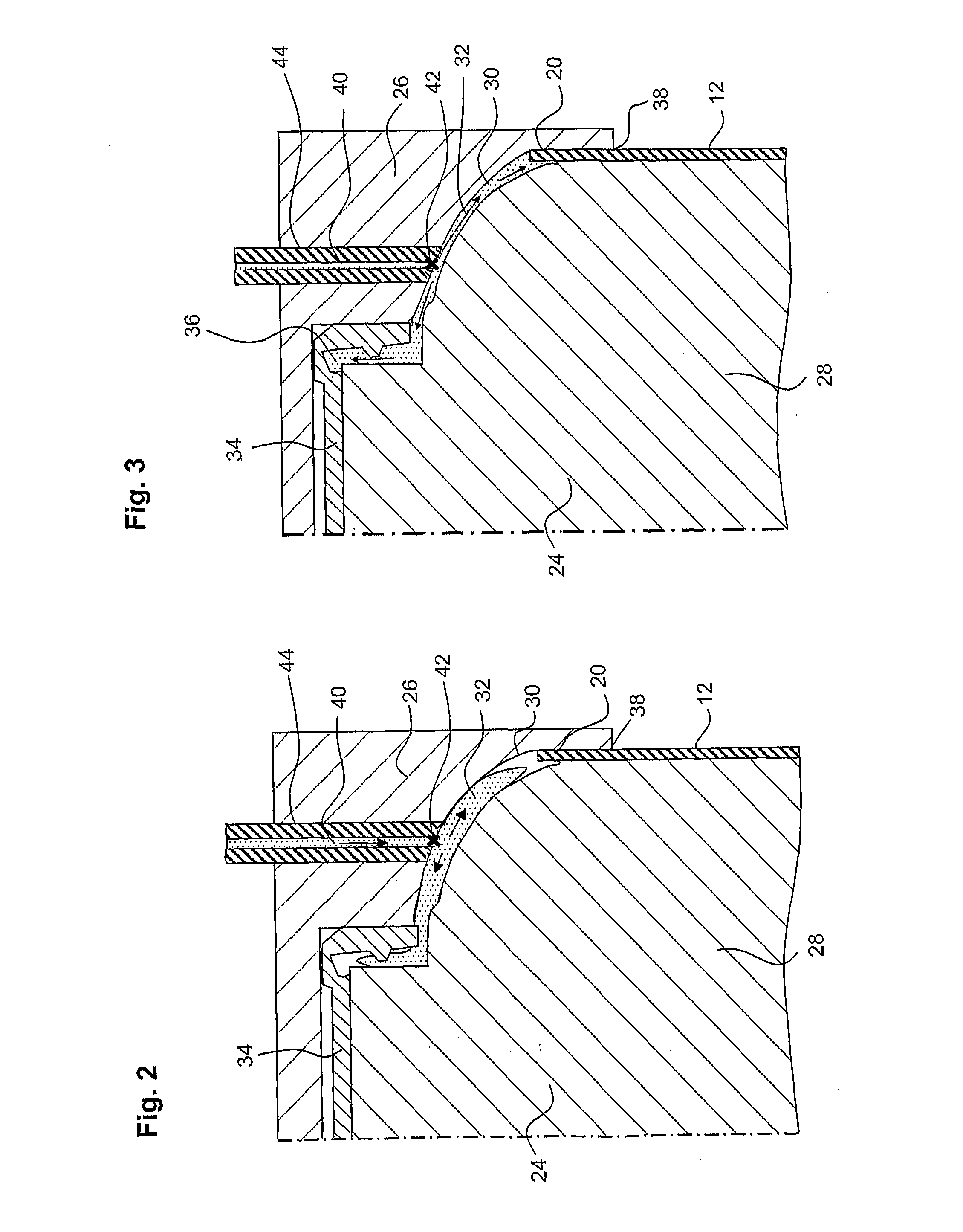 Apparatus for moulding a part of a packaging container