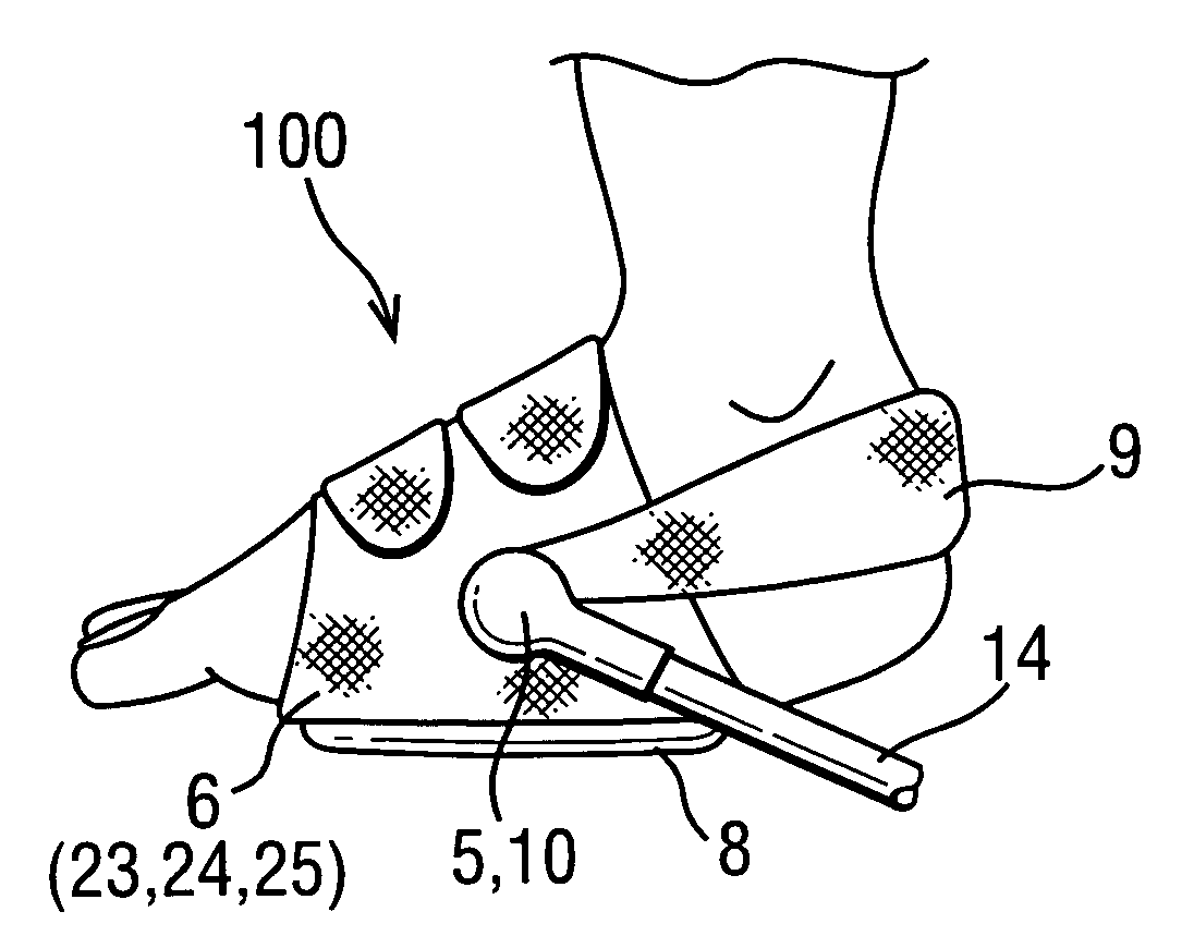 Garment for use in pump therapy for enhancing venous and arterial blood flow