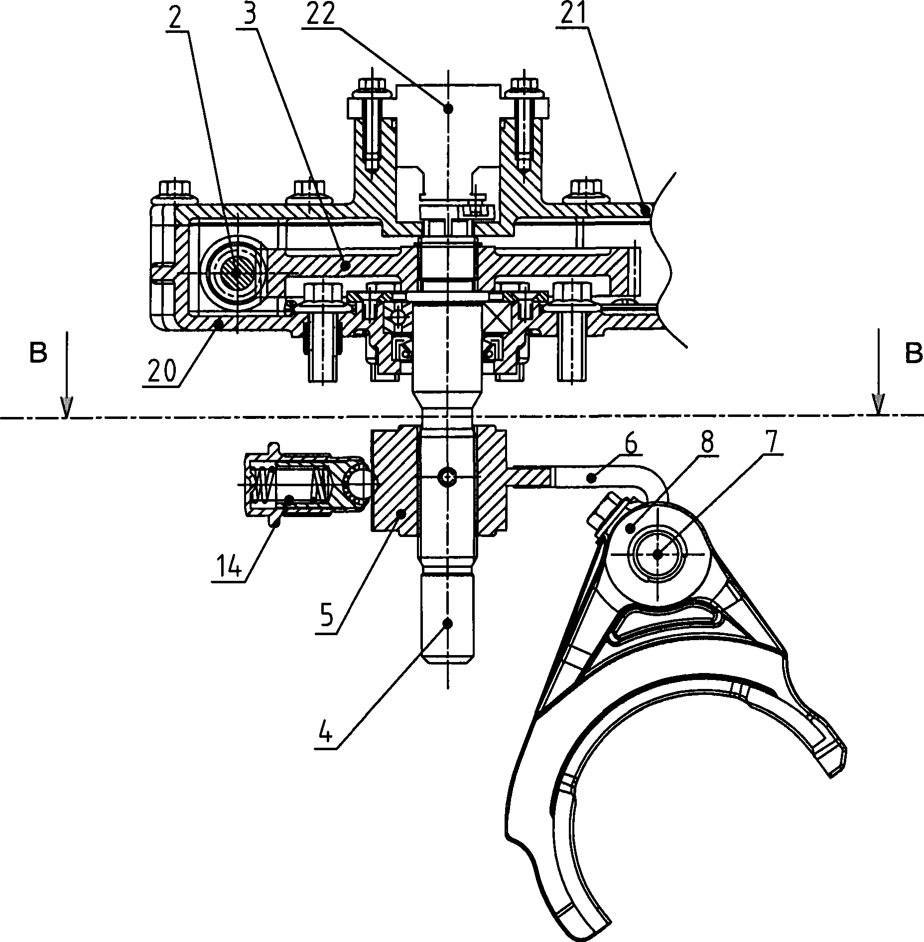 Automatic gear shift mechanism for transmission