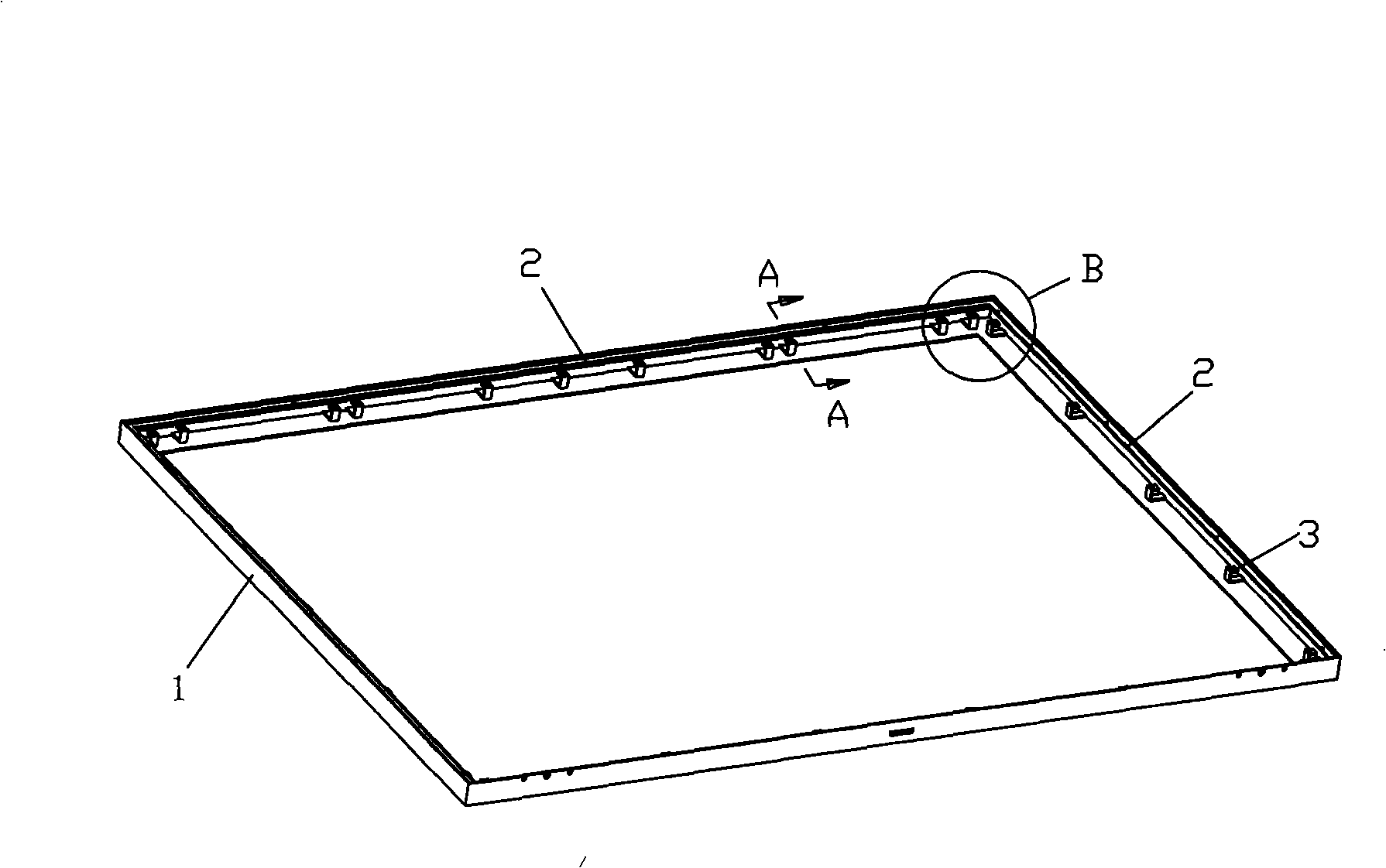 Sheet-metal screen panel of back projected television and manufacture method thereof