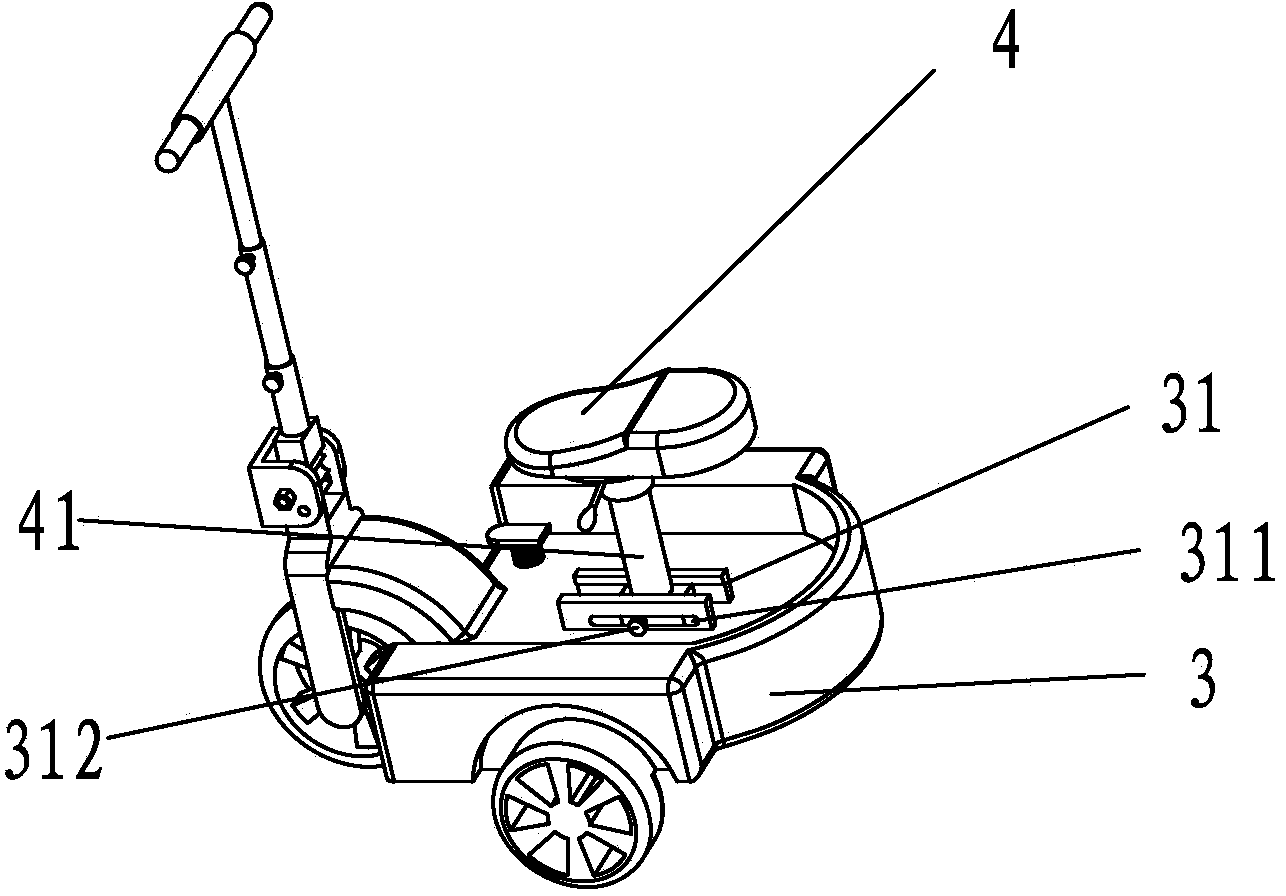 Cushion component of portable electric tricycle