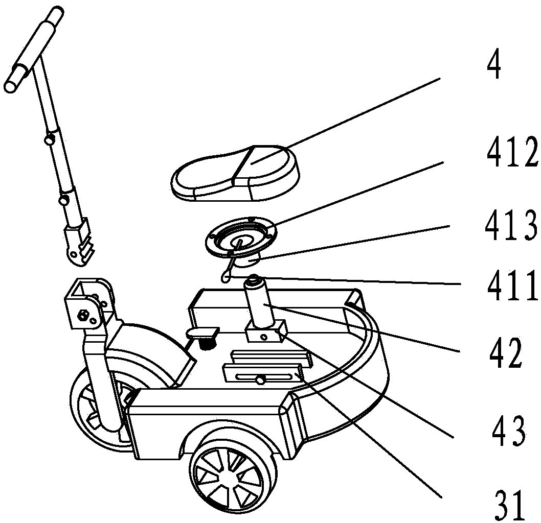 Cushion component of portable electric tricycle