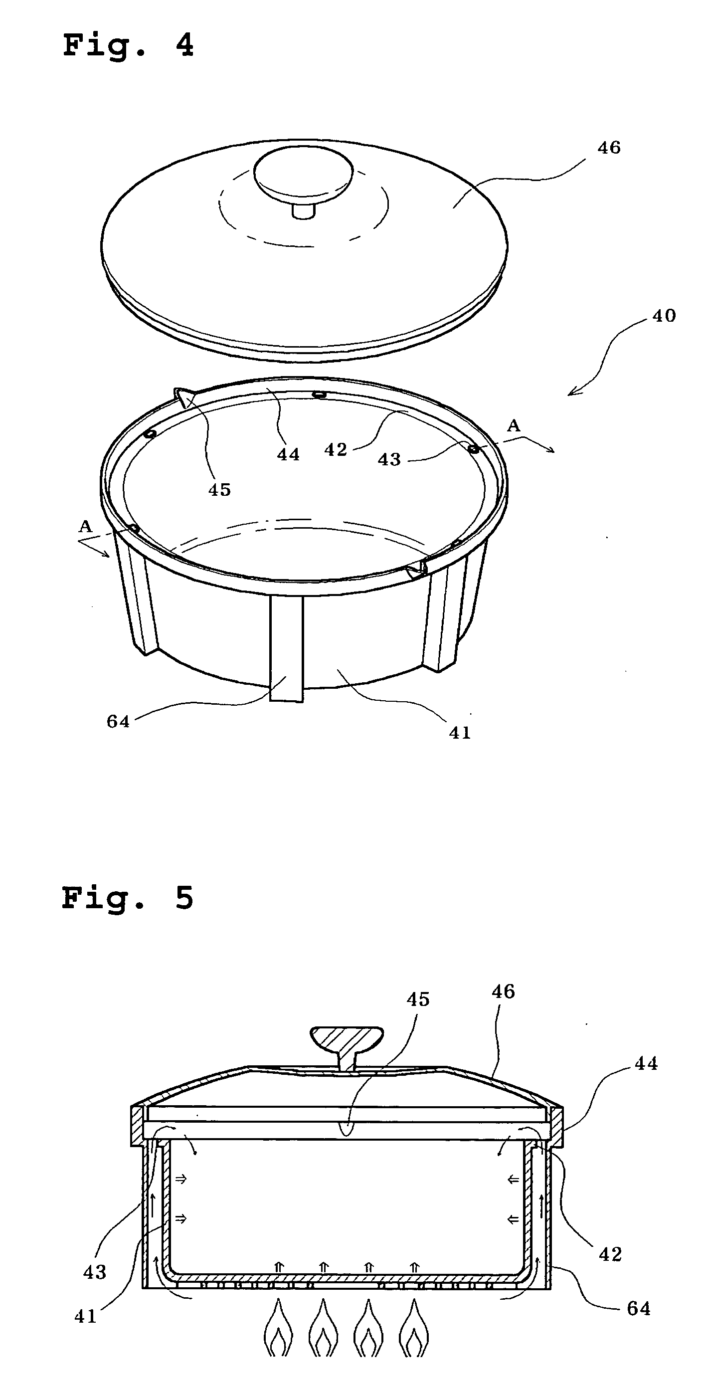 Double heating-type pots