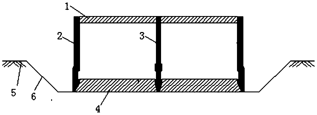 Underground integrated pipe corridor structure and sinking type construction method