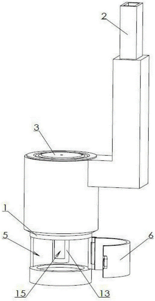 Multi-spiral cavity biofuel heating furnace