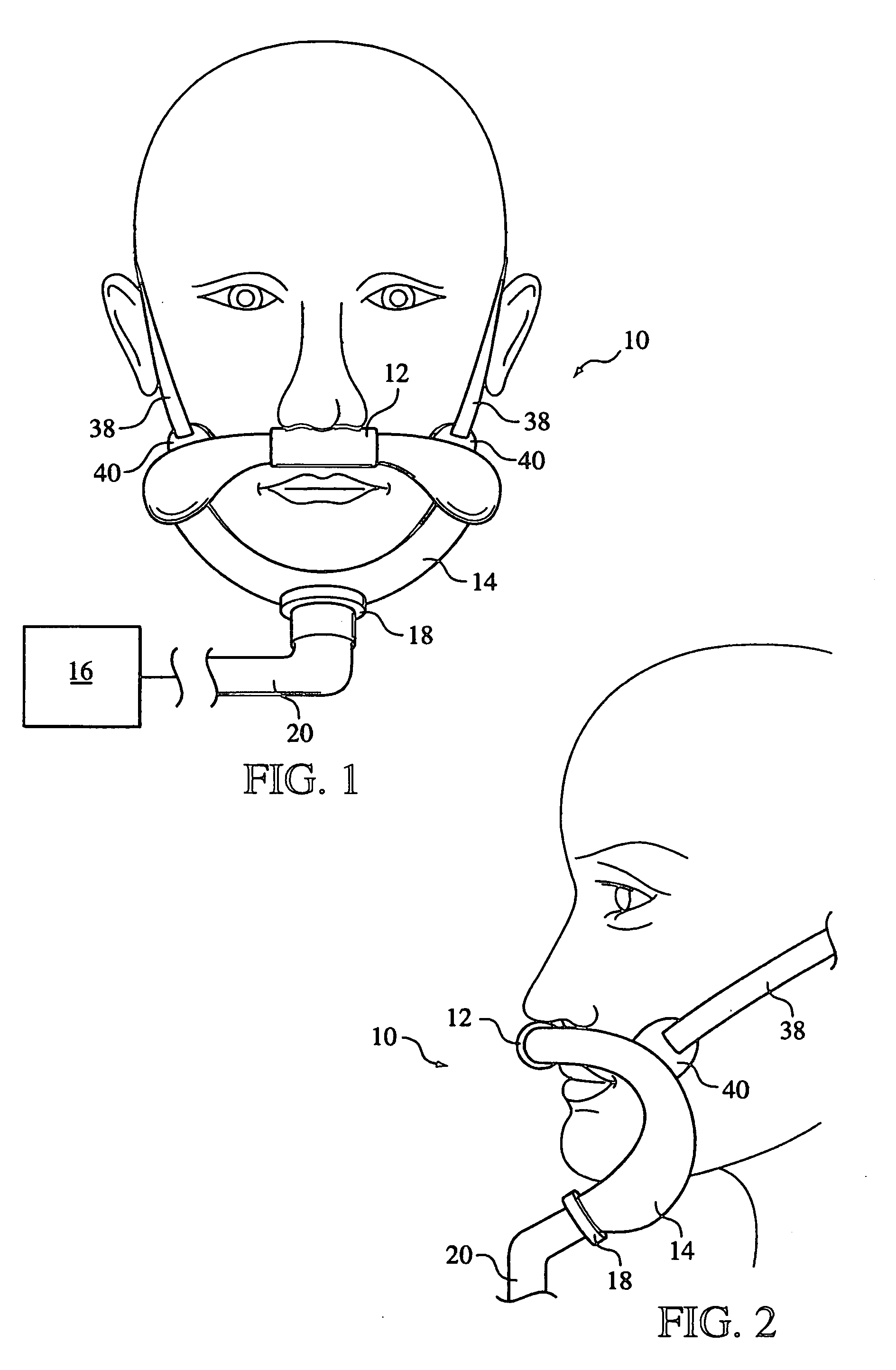 Patient intreface assembly supported under the mandible