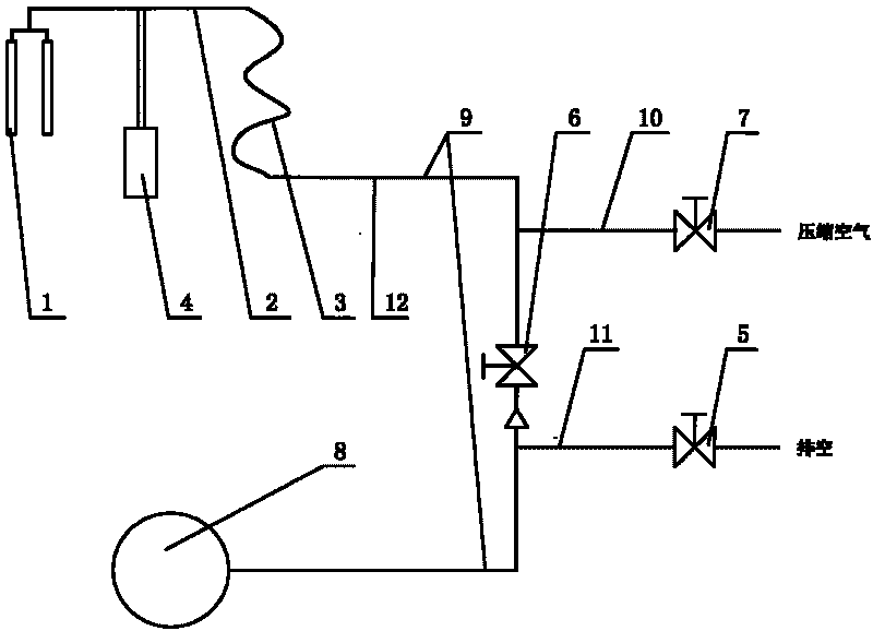 Air exhaust device for starch packaging machine