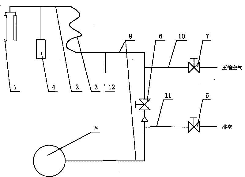 Air exhaust device for starch packaging machine