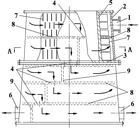 Hot air furnace pipe for cupola furnace