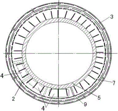 Hot air furnace pipe for cupola furnace