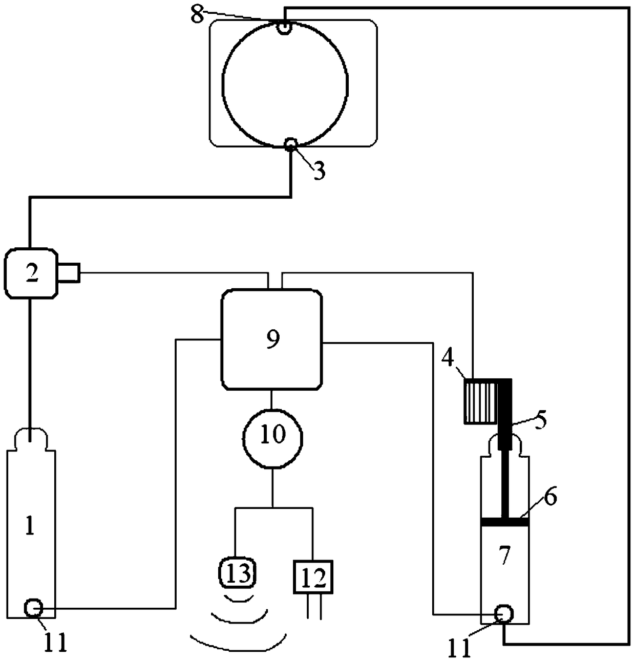 An automatic grease-suction and grease-injection device and method for bearing lubrication
