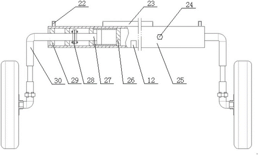 A chassis with adjustable lateral wheelbase and ground clearance and its adjustment method