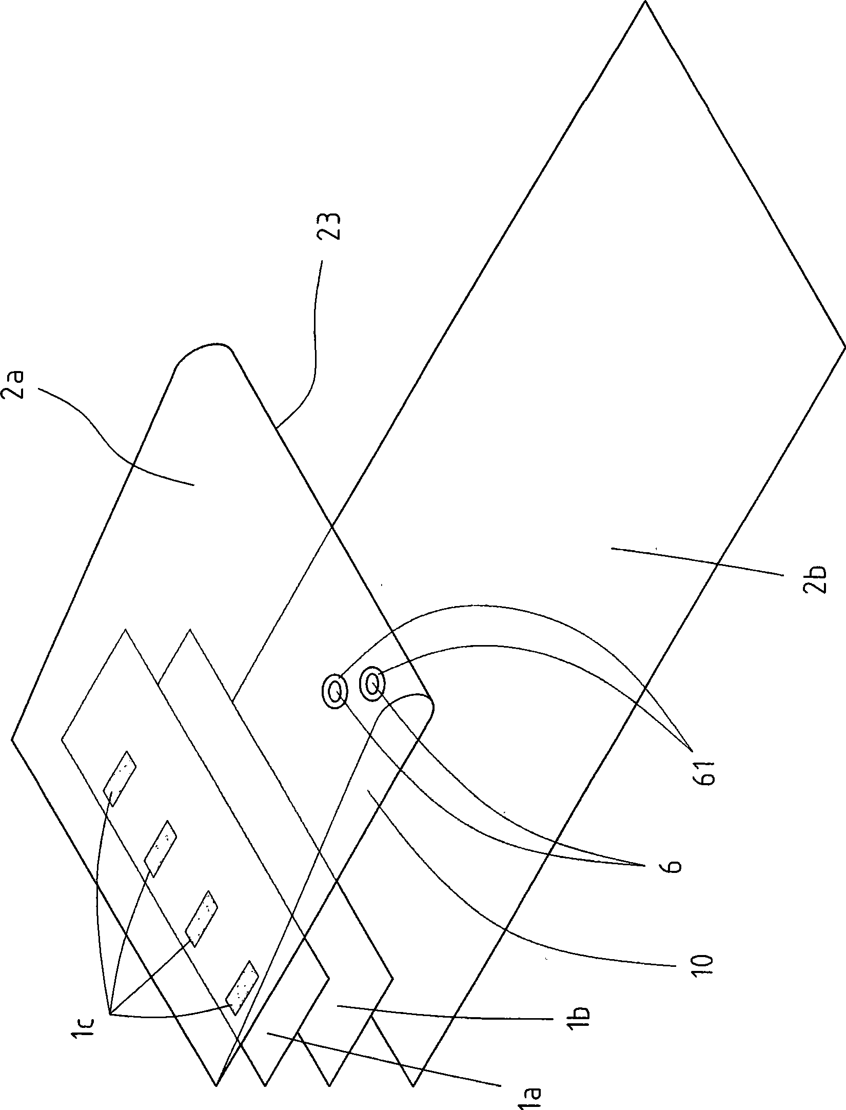 Gas packing bag for compactly holding articles and manufacturing method thereof