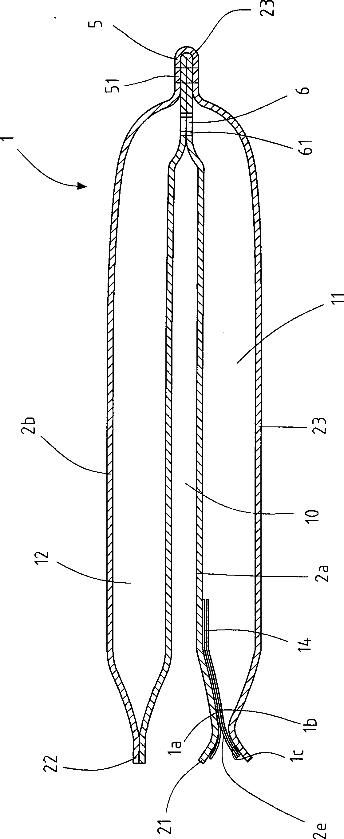 Gas packing bag for compactly holding articles and manufacturing method thereof