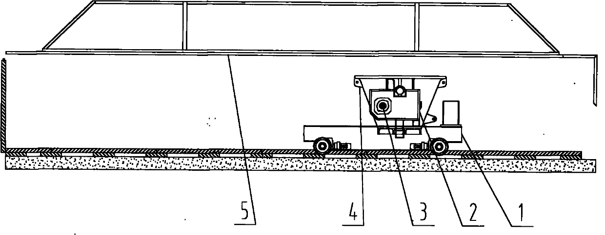 Track type slag pot overturning trolley device and method thereof