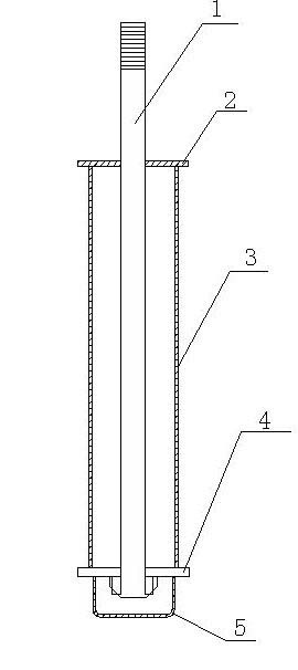 Construction method for split burying of large T-shaped sleeve bolt