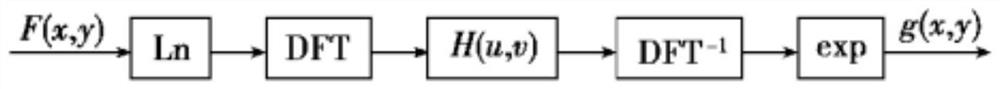 T parameter homomorphic filtering method based on logarithmic equation