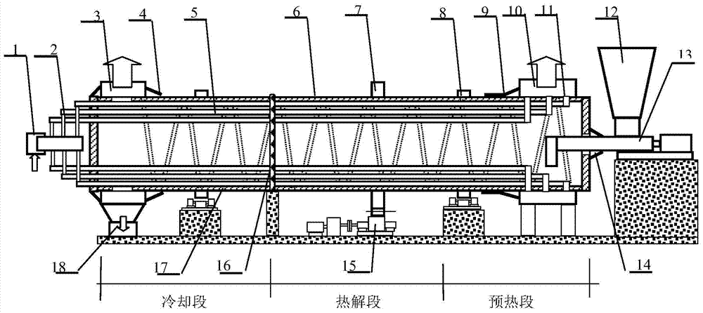 Radiation pyrolytic tube and pulverized coal pyrolytic rotary furnace