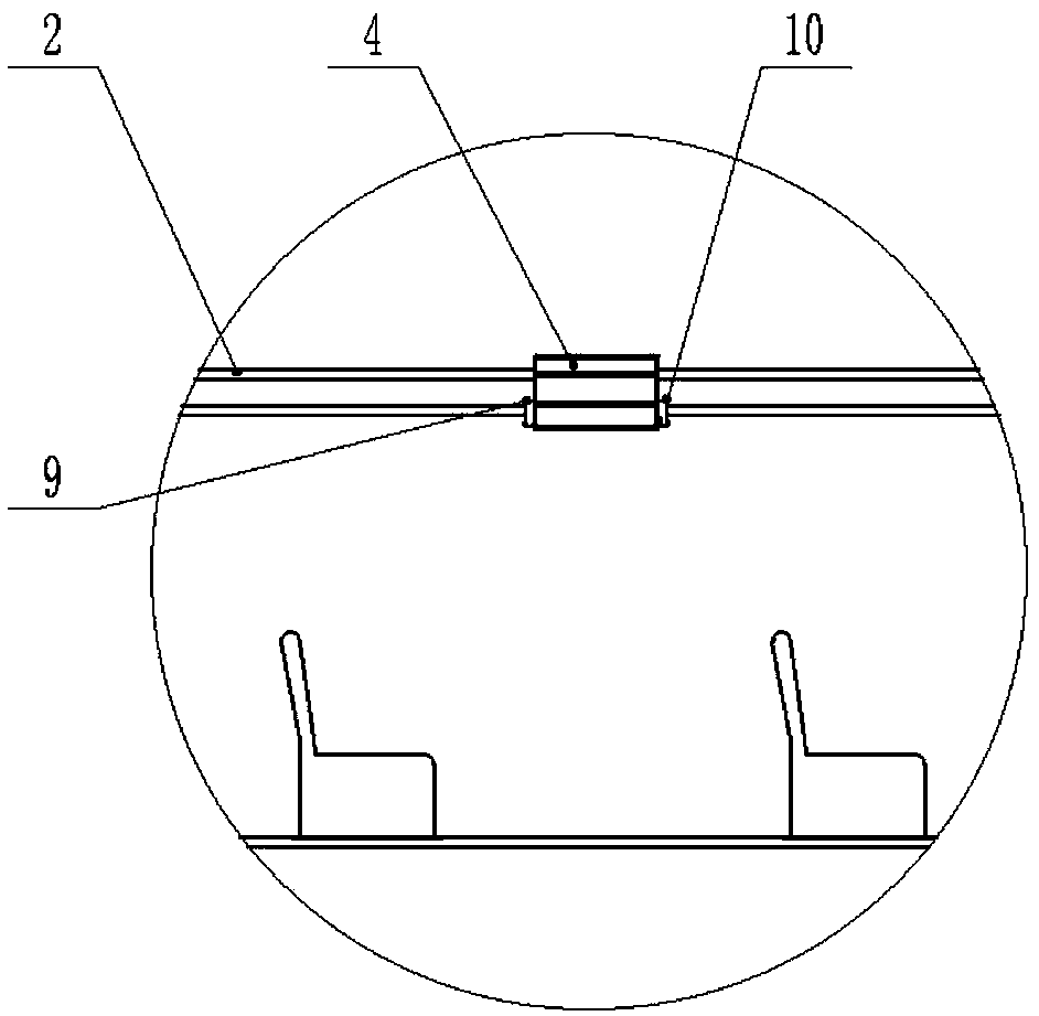 Article conveying device in an aircraft cabin