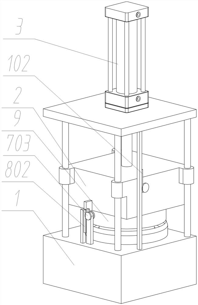 Pre-positioning type rubber product cutting device