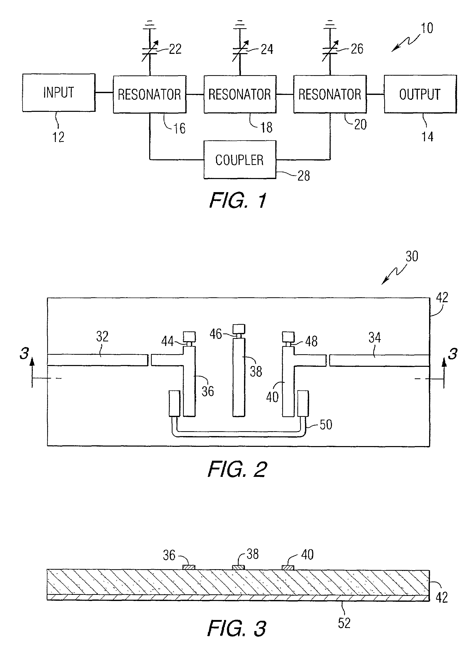 Electronically tunable combine filter with asymmetric response