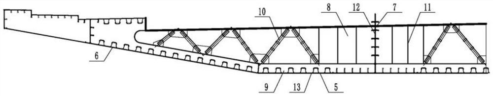 Ultra-wide steel box girder total splicing cross slope control method