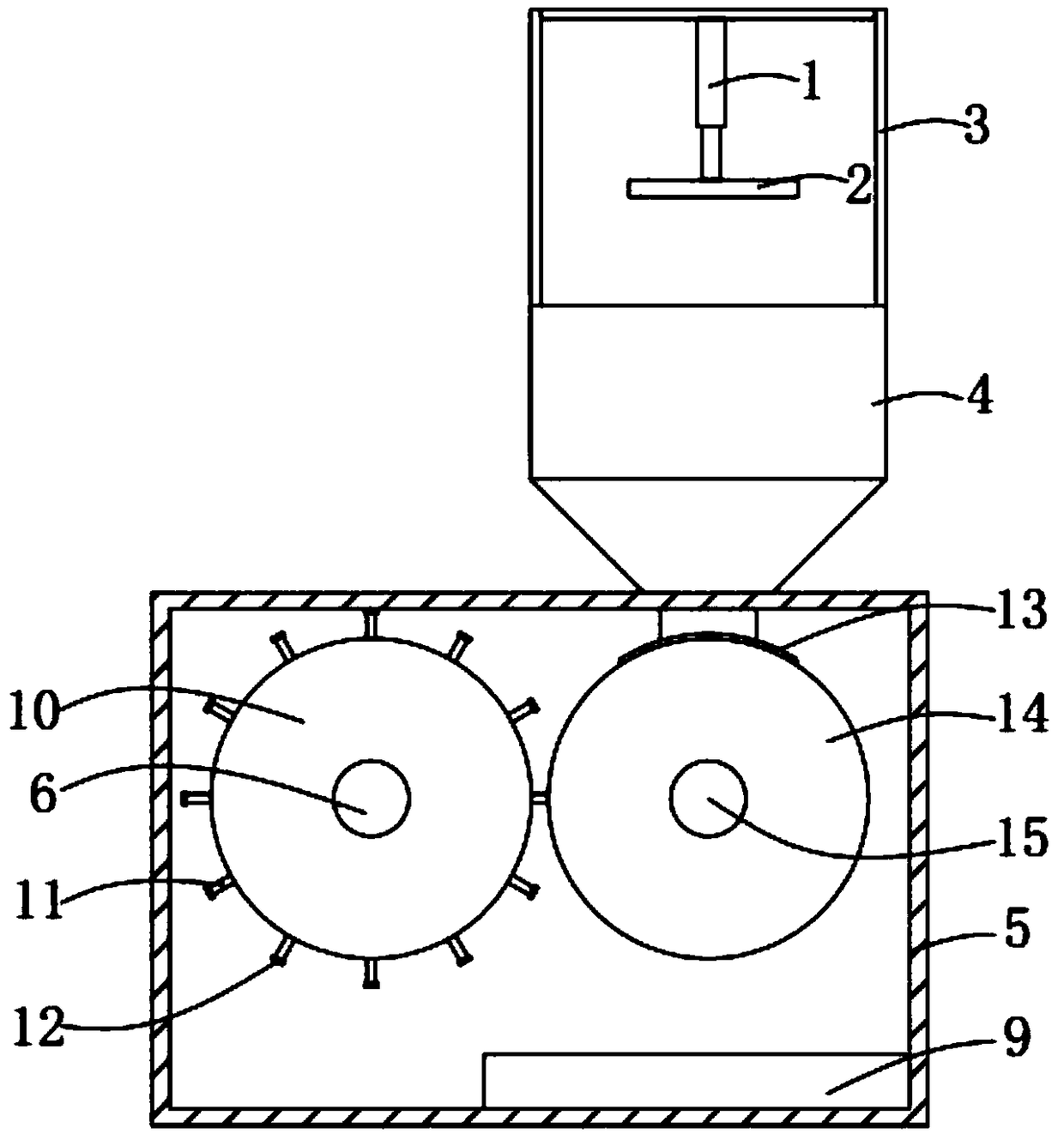 Granulation device for straw recycling