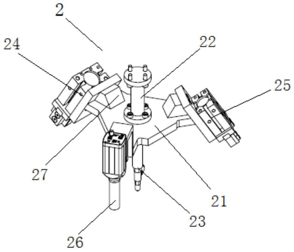 Welding manipulator based on six-axis robot for pole needle and bridge belt welding