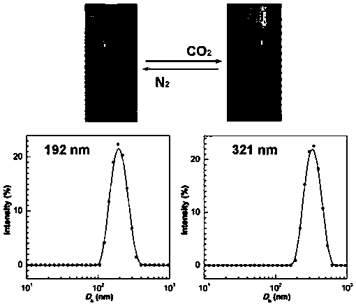CO2 response polymer hollow microsphere and preparation method thereof