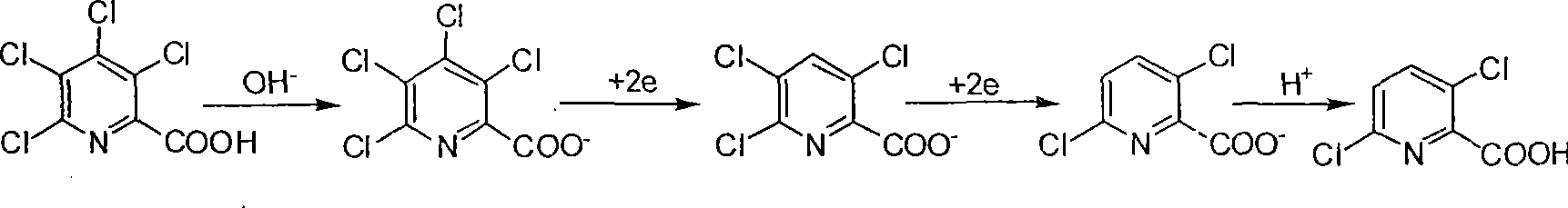 Electrolytic synthesis method for 3,6-dichloropicolinic acid